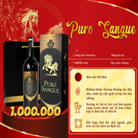 Rượu Vang Ý Puro Sangue Primitivo Puglia IGP 
