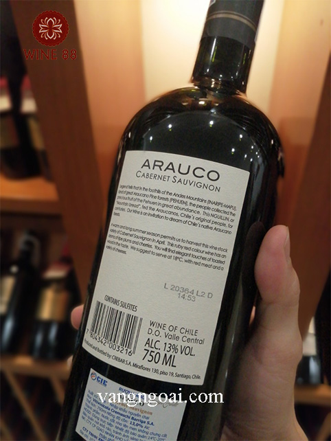 Rượu Vang Chile Arauco Cabernet Sauvignon Chất Lượng Giá Rẻ