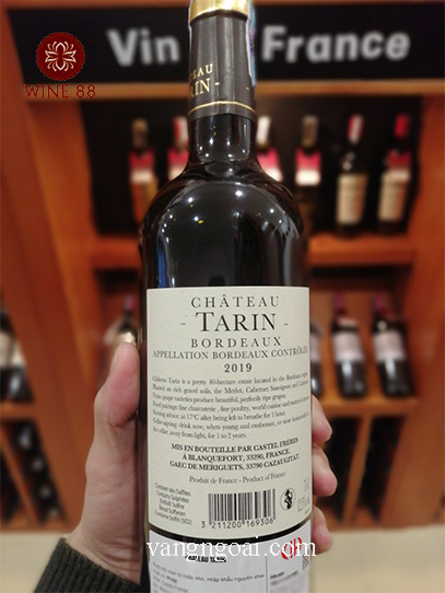 Rượu Vang Pháp Château Tarin Bordeaux Chất Lượng
