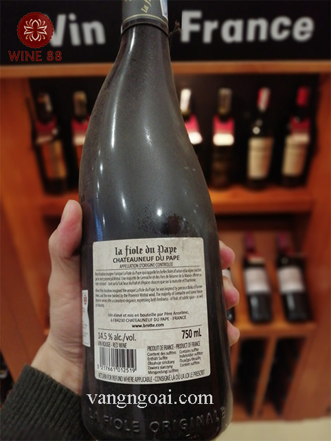 Rượu Vang Pháp La Fiole Chateauneuf Du Pape Dáng Chai Độc Đáo