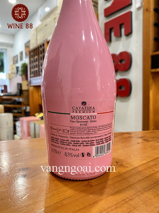 Rượu Vang Ý Moscato Rose M Cavatina Premium Ngọt Ngào