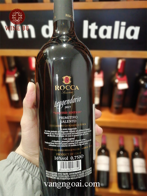 Rượu Vang Ý Rocca Leggendario Limited Edition Cao Cấp